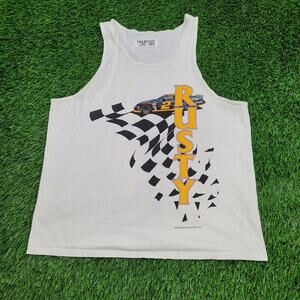 Vintage NASCAR Tank-Top Large 22x29 Rusty-Wallace